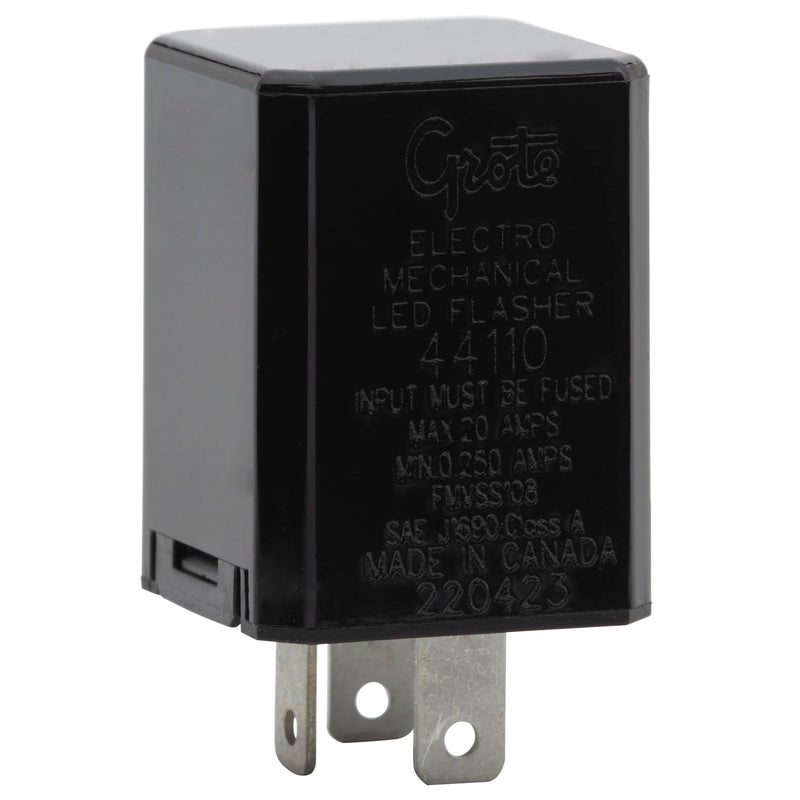 44110 3 Pin Flasher, LED , black